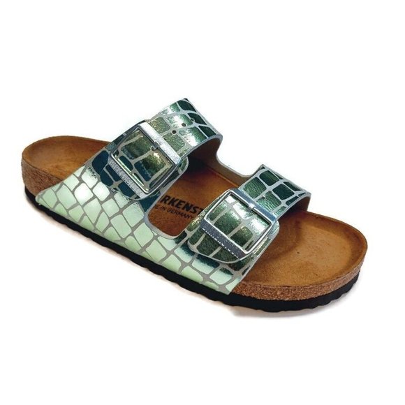 Birkenstock Shoes - Birkenstock Arizona BS Sandals Womens Size 8 - 8.5 NARROW Gator Gleam Mineral